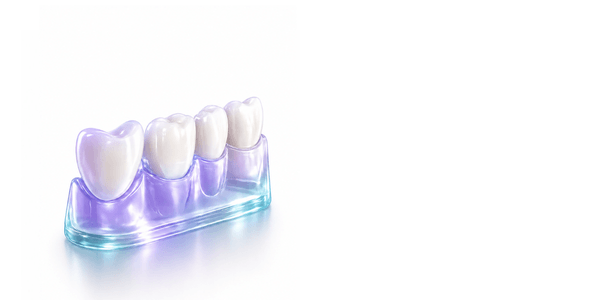 Ilustrație digitală cu fațete ceramice pentru estetică dentară
